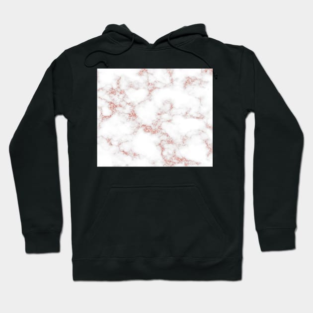 Rose Gold Glitter Marble Hoodie by DragonTees
